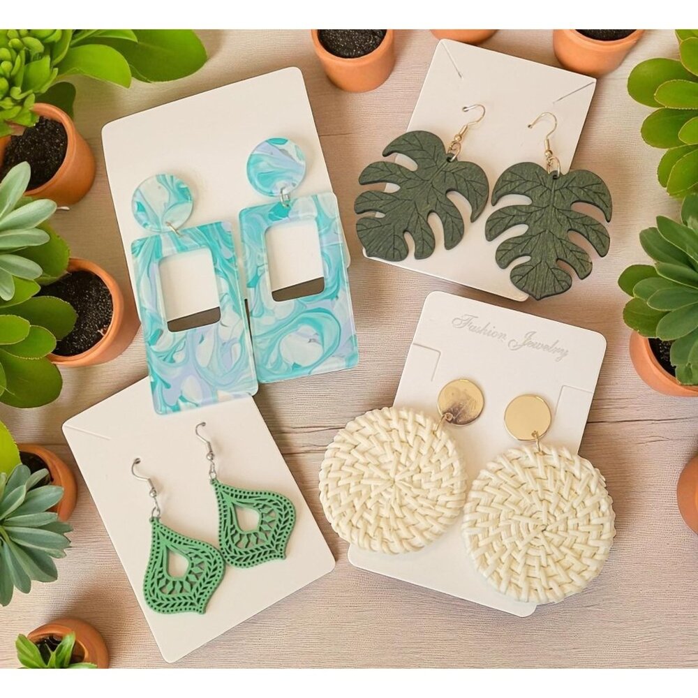Set Of 4 Pairs of Unique Earrings (SKU#3072)